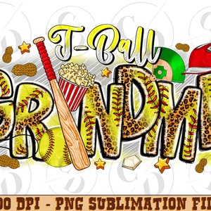 T-Ball Grandma Png, Softball Grandma, Softball Clipart, Transparent PNG file for sublimation, Softball Grandma Png, Softball Grandma Design