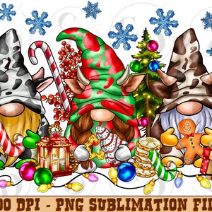 Christmas Cow gnome png sublimation design download, western Cow png design, Cow png, Christmas png, sublimate designs downlaod