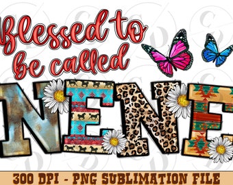 Blessed Nene Western Graphic, Mother's Day Design (Digital Download)