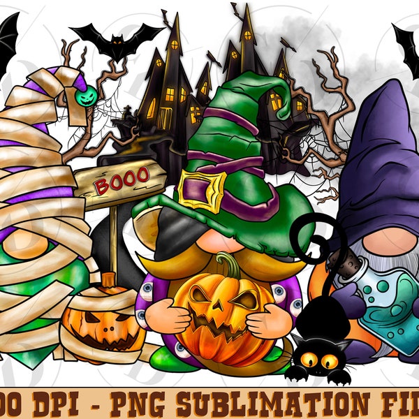 Halloween Gnome Png, Gnomies Png Sublimation Design, Halloween Png, Witch Gnomes Halloween Png,Spooky Pumpkin Png,Witch Gnomes Halloween Png