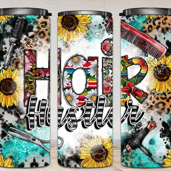 Hair hustler 20oz tumbler png sublimation design download, Hair hustler tumbler png, western tumbler png, sublimate designs download