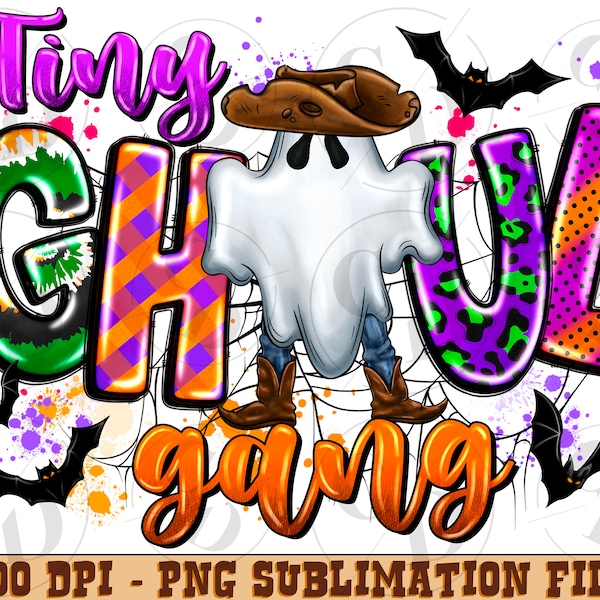 Tiny Ghoul Gang PNG, Hey Boo PNG, Halloween Clipart,Ghoul Squad Sublimation Design,Cozy Autumn Designs,Digital File,Download,Halloween Ghost