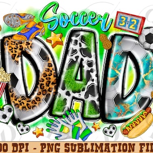 Soccer Dad Clipart, Transparent PNG, Sublimation Design
