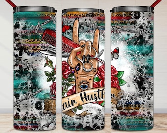 Hair Hustler Tumbler PNG, Western Sublimation Design (Digital Download)