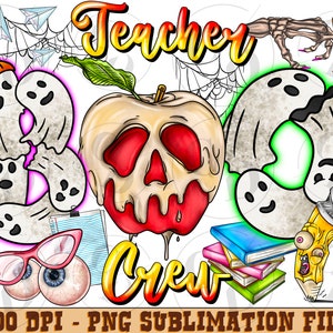 Halloween Teacher Boo Crew Png, Sublimation Design, Boo Clipart, Halloween Vibes Png, Halloween Teacher, Teacher Life, Digital Download