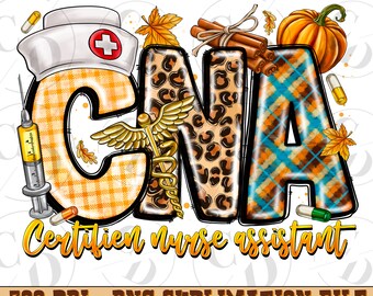 Fall CNA Design, Nurse Assistant PNG, Autumn Vibes (Digital Download)