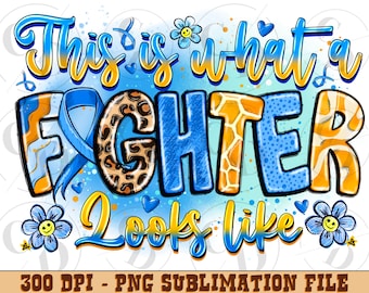 Down Syndrome Awareness Fighter Design, Ribbon PNG (Sublimate Download)