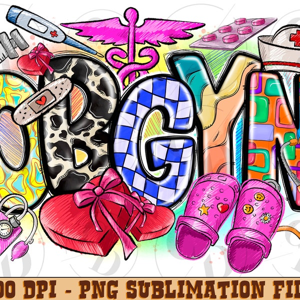 OBGYN Obstetrics And Gynecologist png png sublimation design download, Medical png, western OBGYN png, sublimate designs download