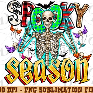 Spooky Season Png, Pumpkin Png, Happy Halloween Png, Spooky Png, Skeleton png, Western, Digital Download, Sublimation Design, Western png
