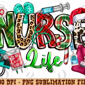 Nurse life Christmas png sublimation design download, Christmas Design png, Merry Christmas png, Nurse png, sublimate designs download