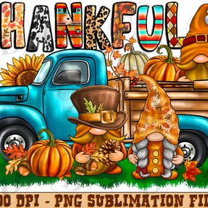 Fall Gnomes Truck Png Sublimation Design, Pumpkin, Thankfull Png, Fall Pumpkin Png, Sunflowers Gnome Png, Western Gnomes,Digital Download