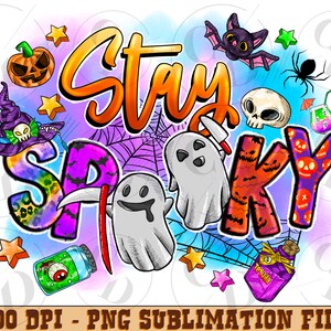 Stay Spooky Halloween PNG, Pumpkin Sublimation Design (Digital Download)