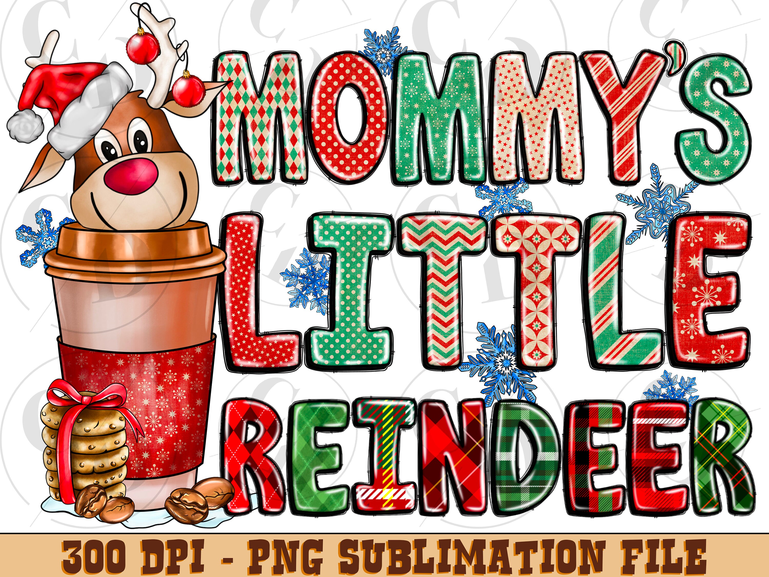 Mommy's Little Reindeer Png, Merry Christmas, Reindeer Png, Merry Christmas, Christmas Tree, Deer, Western,Sublimation Png,Digital Download