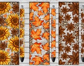 Fall Pen Wrap Sublimation Design, Pumpkin, Leaves (Digital Download)