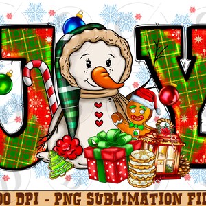 Christmas Joy with snowman png sublimation design download, Joy with snowman png, Christmas cute snowman png, sublimate designs download