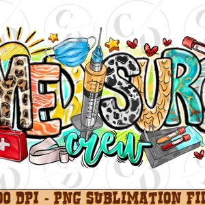 Med-Surg Nurse png, Med Serg Crew png, Nurse Life Png, western Nurse png, Nurse png, sublimate designs download image 1