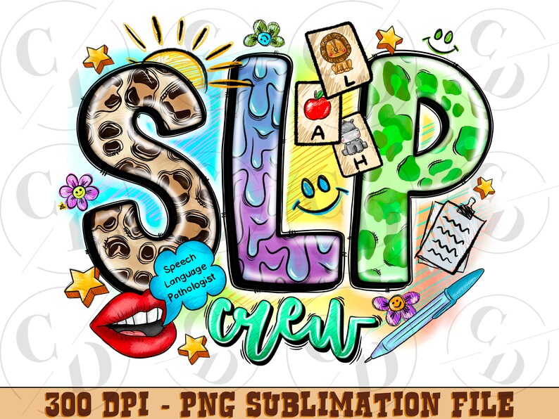 Slp Graphics SLP Crew Png Sublimation Design, Speech Language Pathologist (digital ...