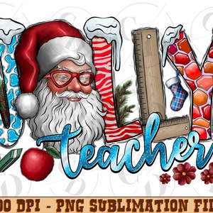 Jolly Teacher Png, Teacher Christmas Png, Love Christmas Teacher, Teacher Christmas,Christmas Teach Png,Christmas Gift For Teacher,Christmas