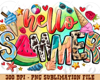 Beach Summer Vibes PNG, Sublimation Design (Digital Download)