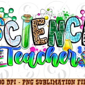 Science Teacher png sublimation design download, Teacher&#39;s Day png, Teacher png design, western Science png, sublimate designs download