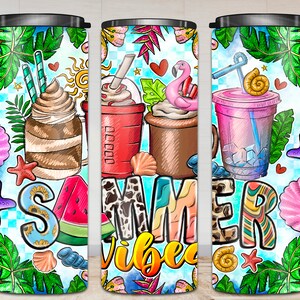 Summer vibes coffee cups Tumbler Png Sublimation Design, hello summer Tumbler Png,Summer Tumbler,Summer Design Tumbler Png Digital Downloads