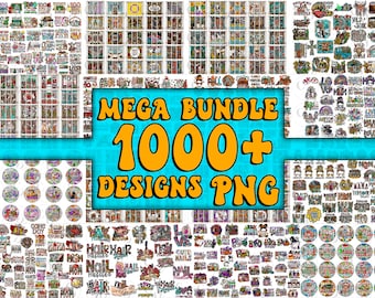 1000+ Sublimation Designs Mega Bundle, Western, Fall, Christmas (PNG File)