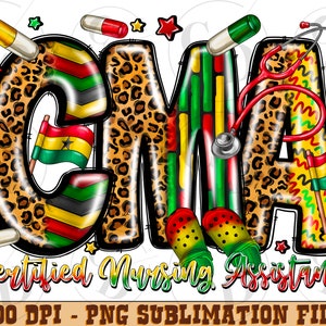 CMA Certified Medical Assistant western png sublimation design download, black history png, Nursing png, CMA, sublimate designs download