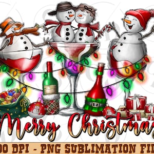 Merry Christmas wine glasses Snowman png sublimation design download, Merry Christmas Png,  christmas wine png, sublimate designs download