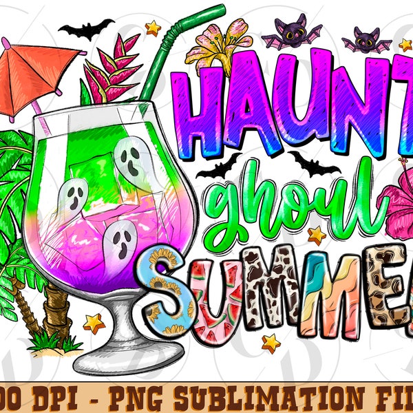 Spooky Summer png, Summer Drinking, Hot Goth Summer, Digital Sublimation, PNG Download Sublimation Design, Summer Png,Spooky All Year Round