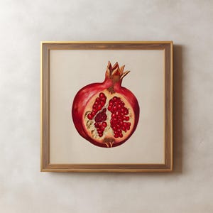 Vintage Pomegranate Print: Botanical Kitchen Wall Art (Digital Download)
