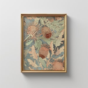 Vintage Banksia Print: Australian Floral Wall Art (Digital Download)