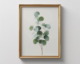 Eucalyptus Leaf Print: Minimalist Australian Botanical Art (Digital Download)