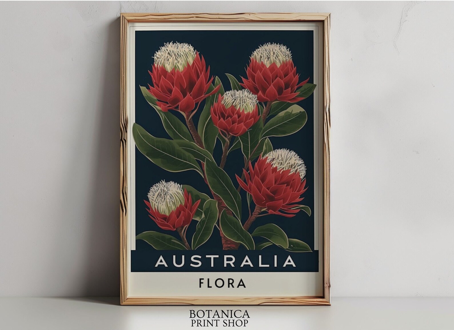 Art Print A3 Waratah Portrait - Typoflora main image 0