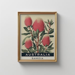 Vintage Banksia Print: Australian Flower Art (Digital Download)