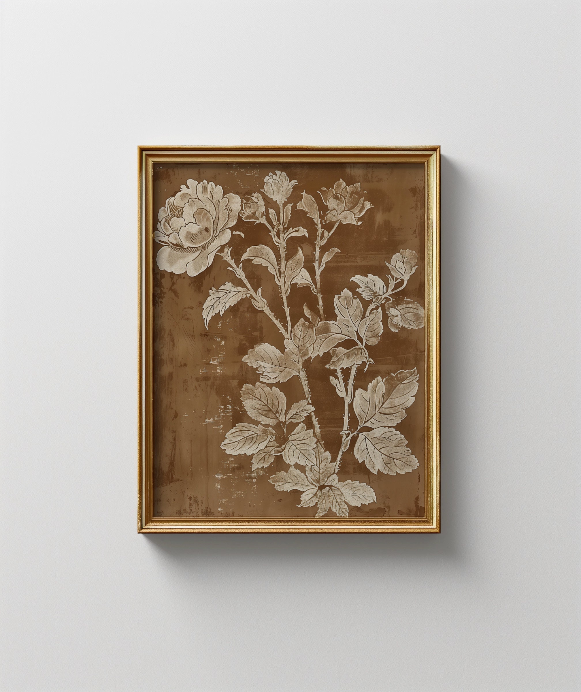 Vintage Floral Print Art | Flower Illustration I Digital