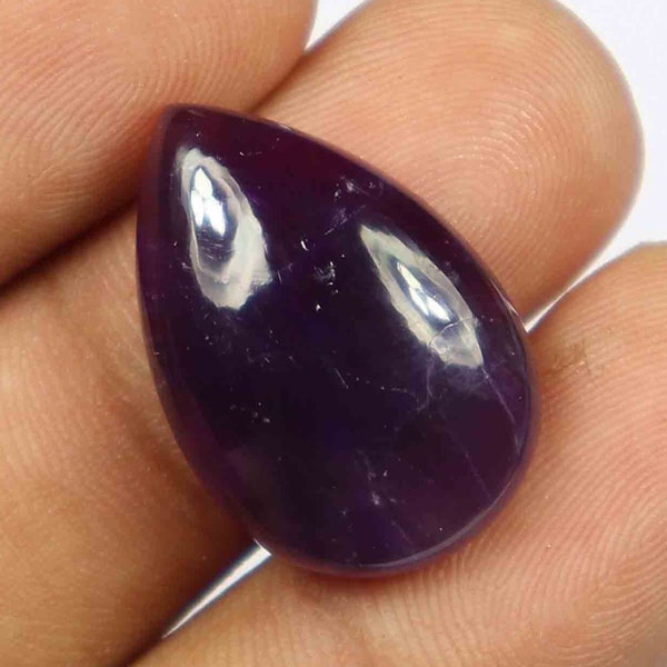 Incredible Amazing Quality Amethyst Gemstone, Healing Crystal Amethyst Cabochon, Nice Pear Shape, Natural Amethyst Stonehenge,