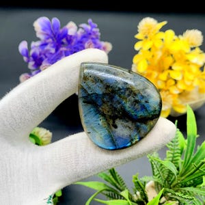 Blue Labradorite Pear Shape Gemstone, Labradorite Semi Precious Loose Stone, Labradorite Handmade Cabochon, Unique Quality Of Loose Stone
