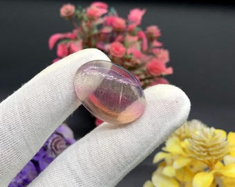 Fluorite Cabochon, Natural Fluorite Semi Precious Gemstone, Multi Fluorite Loose Stone, Fluorite Crystal Making, Smooth Polished Gemstone,