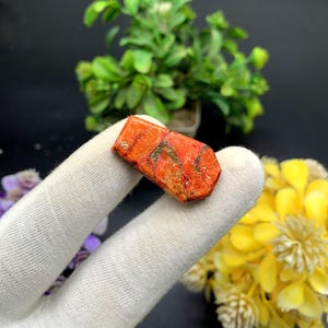 Natural Red Mojave Copper Turquoise Stone, Copper Turquoise Coffin Cut Gemstone, Red Copper Semi Precious Gemstone, Gift For Her
