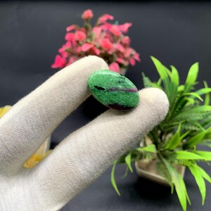 26 Carat Red Green Ruby Zoisite Faceted Lightweight Gemstone