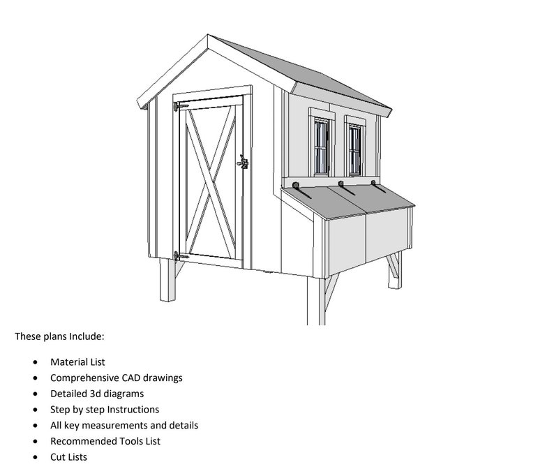 Modern Chicken Coop Plans Printable Digital Download Chicken Etsy