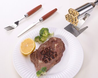 Branding Iron For Steak, Custom Brand Iron, Electric Iron For beef, Branding Iron For BBQ, Suitable For Restaurant Logo Stamps, Gift for Him