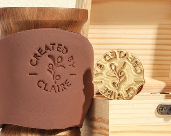 Custom Ceramics Stamp, Pottery Stamp, Clay Stamp, Brass Mold For Clay, Pottery Signature Stamp, Clay Stamps For Pottery, Gift for Her