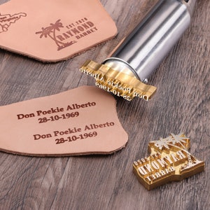 Custom Logo Leather Stamp,  Leather Branding, Heat Stamp, Custom Branding Iron For Wallet, Custom Leather Brand Iron For Gifts, Gift For Dad