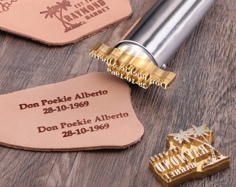 Custom Logo Leather Stamp,  Leather Branding, Heat Stamp, Custom Branding Iron For Wallet, Custom Leather Brand Iron For Gifts, Gift For Dad
