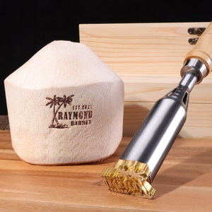 Fer à marquer électrique pour noix de coco, Tampon de marque noix de coco, Fer à marquer alimentaire, Marque en bois sur la noix de coco, Fer à marquer personnalisé, Cadeau personnalisé