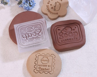 Custom Acrylic Pottery Stamp, Clay Signature, Stamp for Ceramic, Stamp for Soap, Any Pattern Can Be Customized, Gift for Pottery Makers