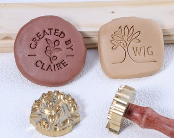 Custom Clay Stamp, Custom Pottery Stamp, Brass Ceramics Stamp, Custom Clay Signature, Stamp For Pottery, Soap Stamp, Gifts For Potter
