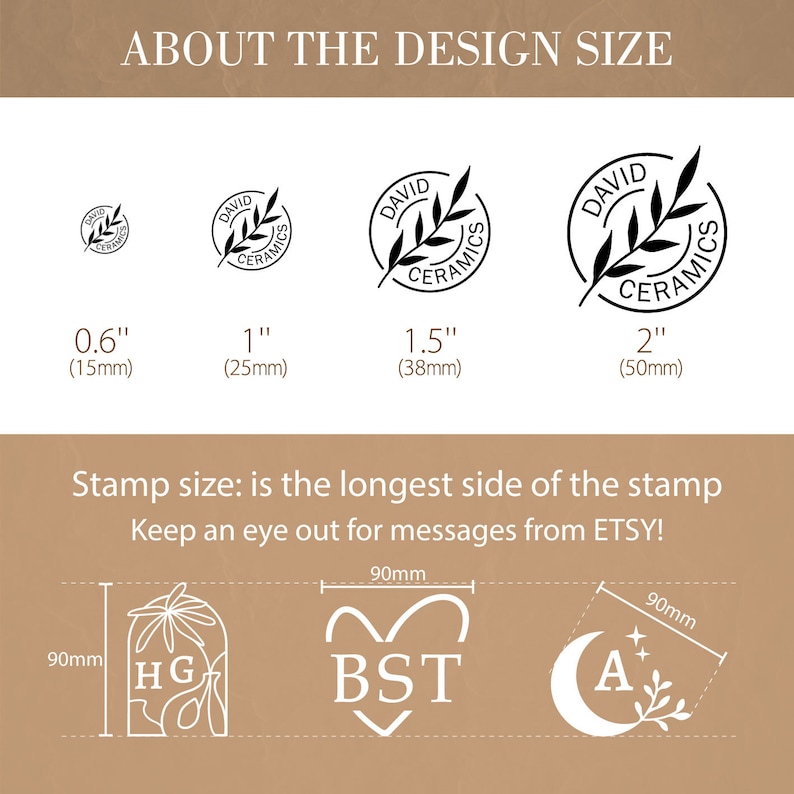 Custom Pottery Stamp, Signature Clay Stamp, Ceramics Stamp, Pottery ...