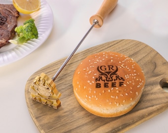 Custom Branding Iron for Food, Burger Branding Stamp, Hamburger Buns Branding Iron, Custom Branding Iron, Personalized Gift, Christmas Gift